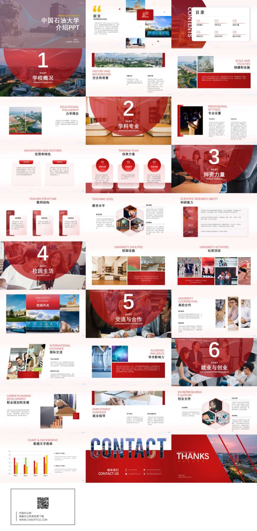中国石油大学介绍ppt模板 预览图