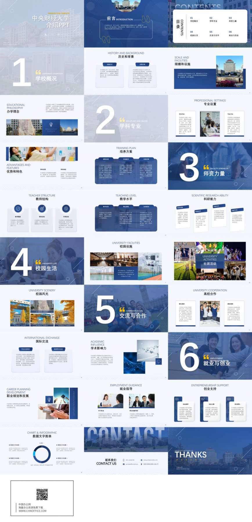 中央财经大学介绍ppt模板 预览图