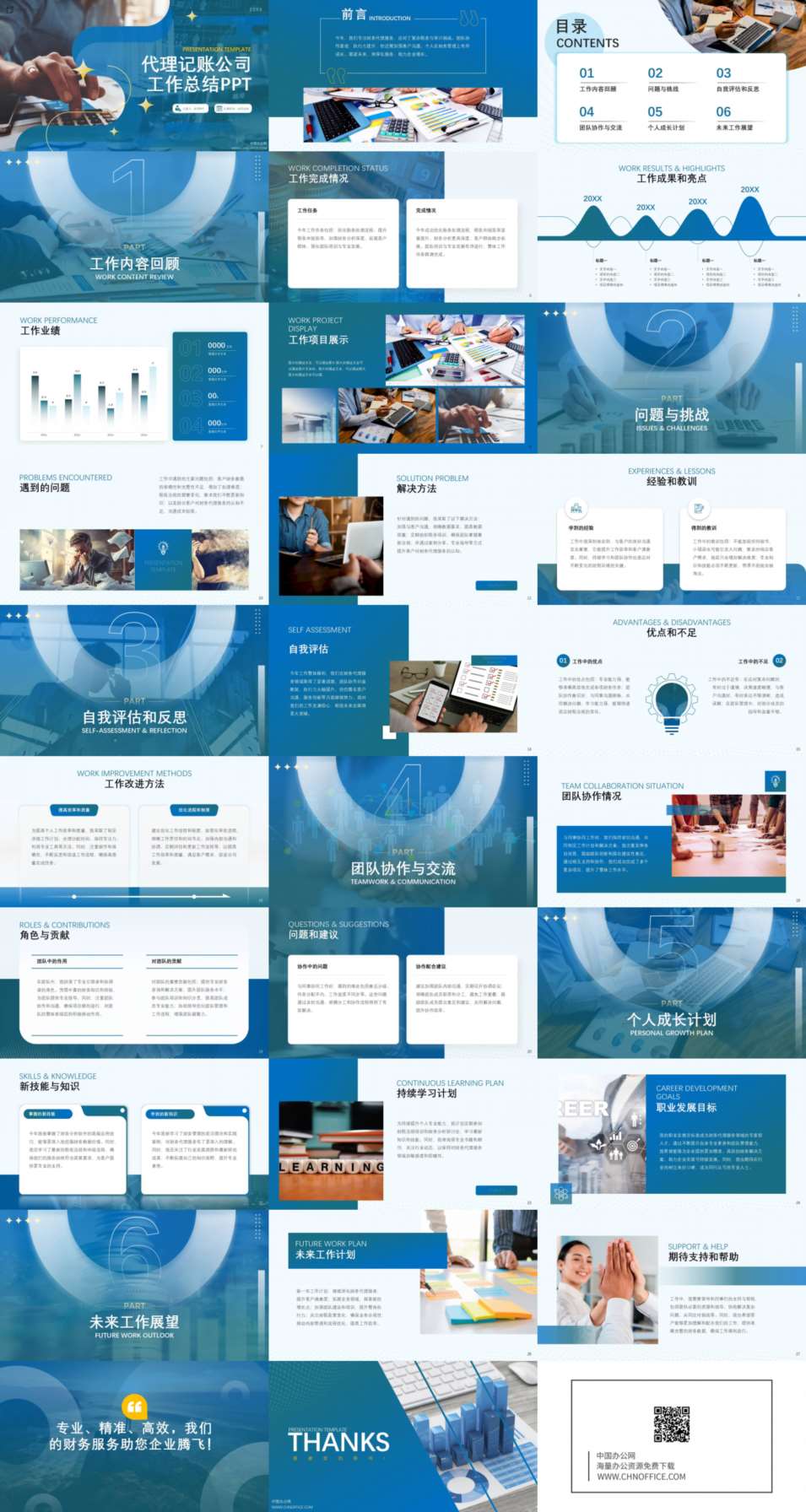 代理记账公司工作总结ppt模板 预览图