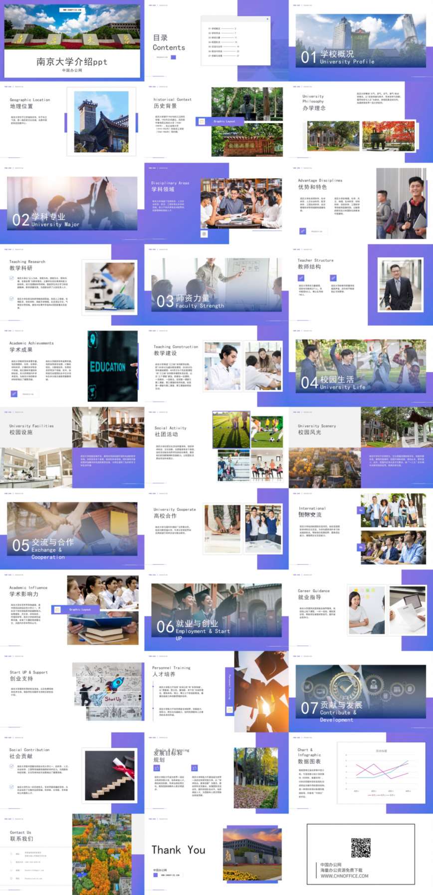 南京大学介绍ppt模板 预览图