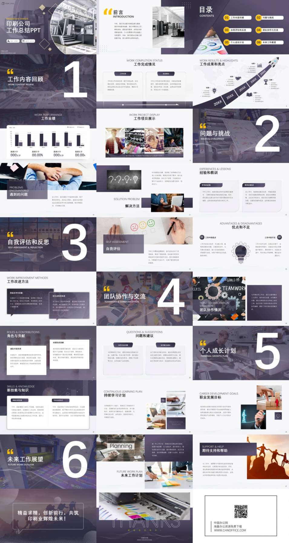 印刷公司工作总结ppt模板 预览图