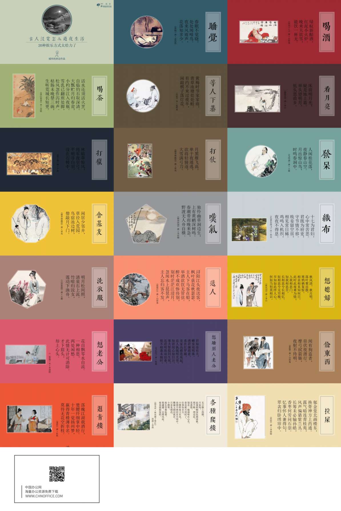 古人怎么过夜生活PPT作品 预览图