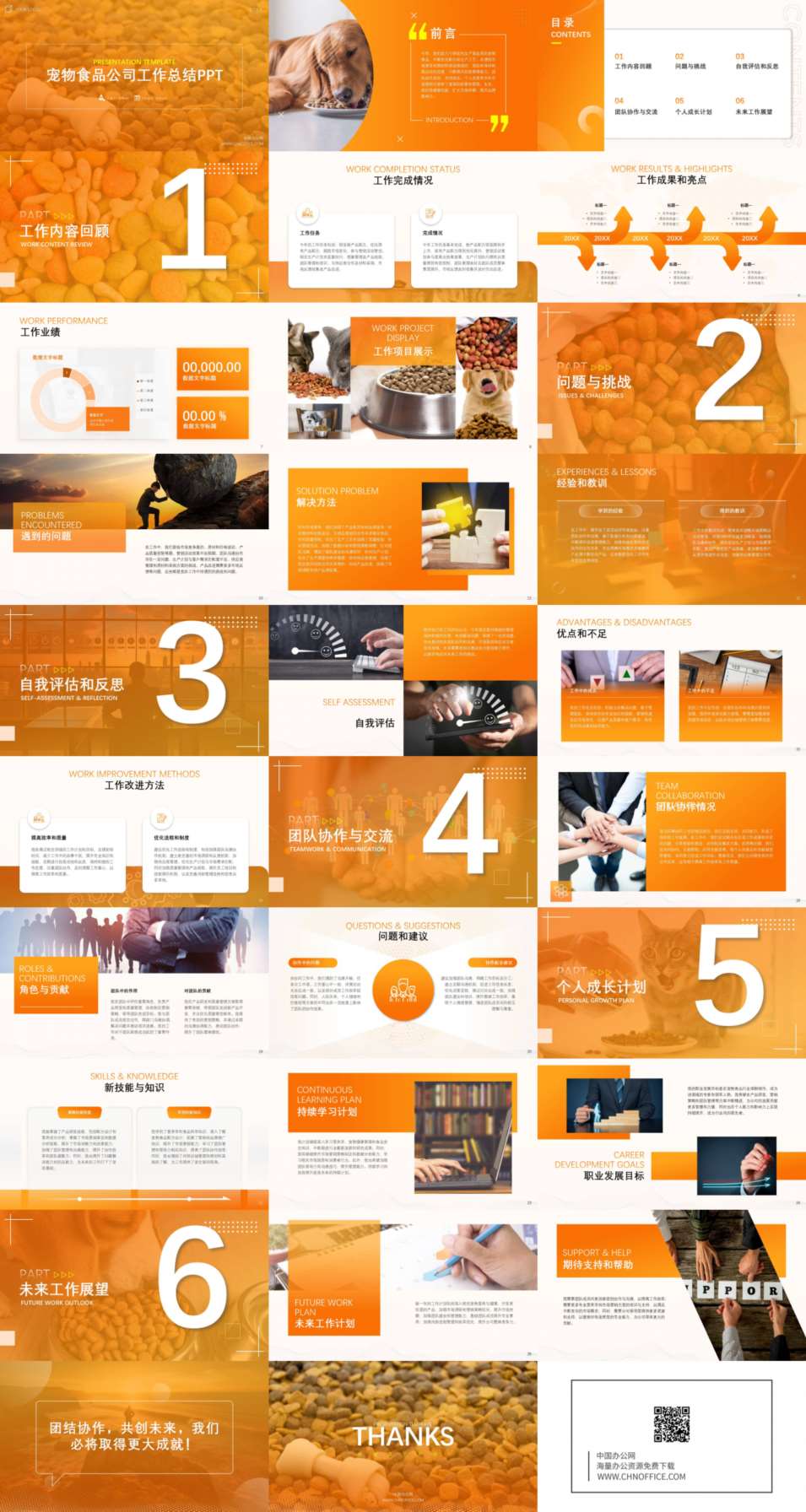 宠物食品公司工作总结ppt模板 预览图