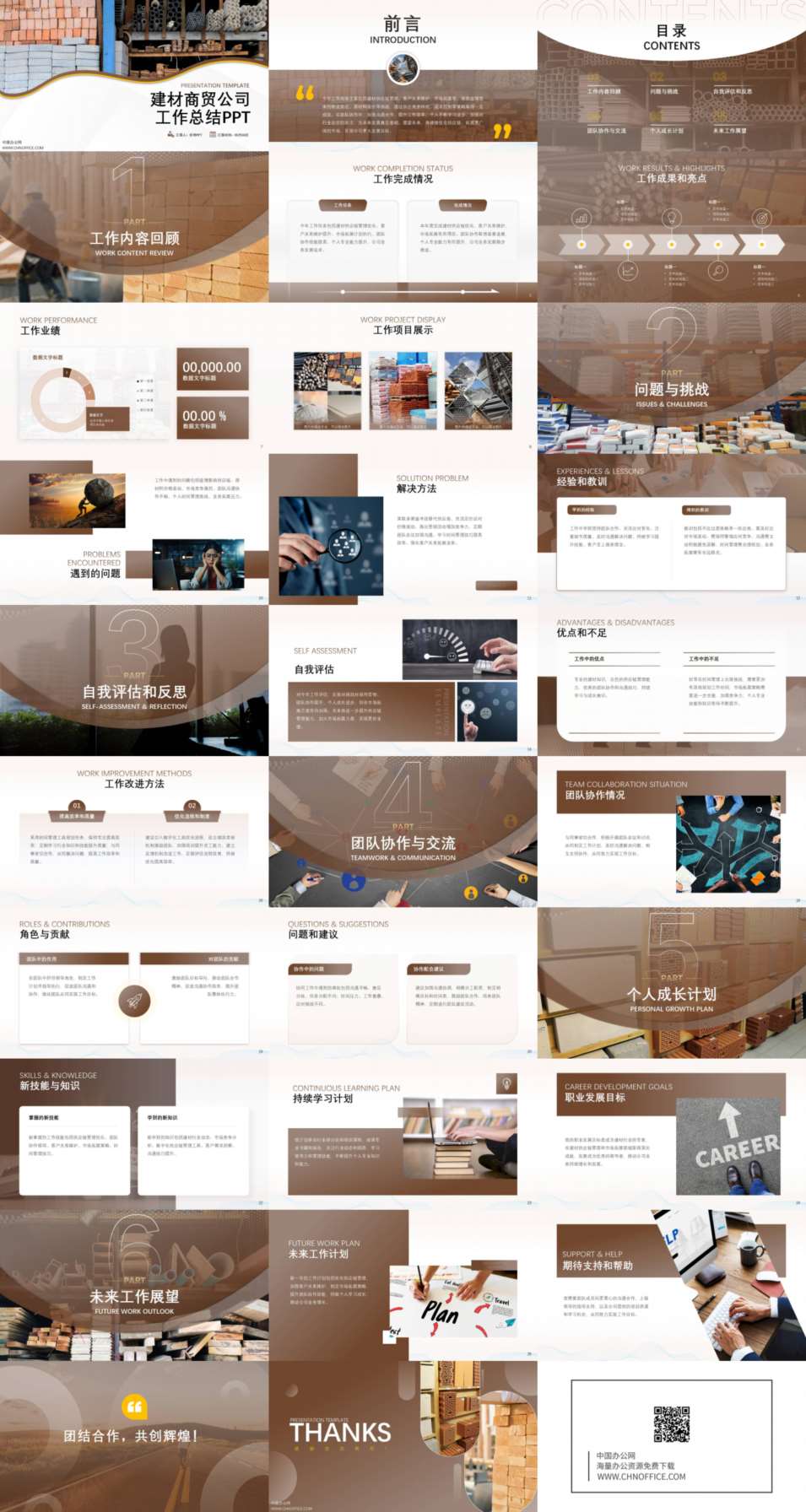 建材商贸公司工作总结ppt模板 预览图