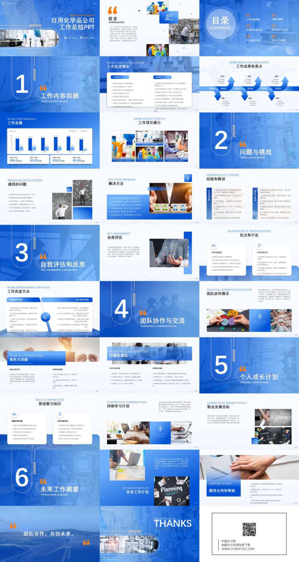 日用化学品公司工作总结ppt模板 预览图