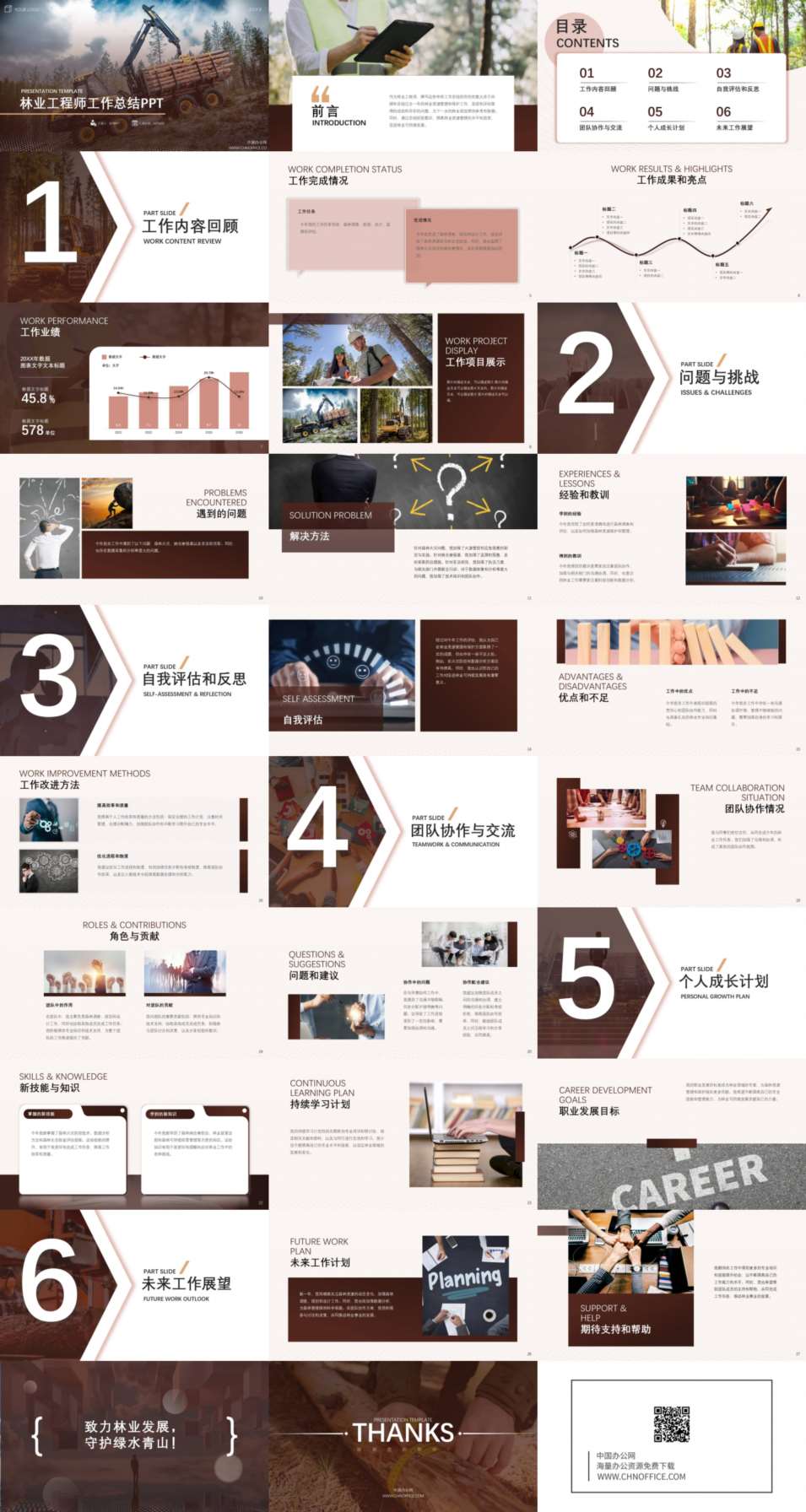 林业工程师工作总结ppt模板 预览图