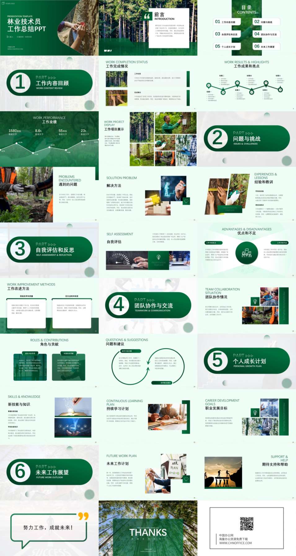 林业技术员工作总结ppt模板 预览图
