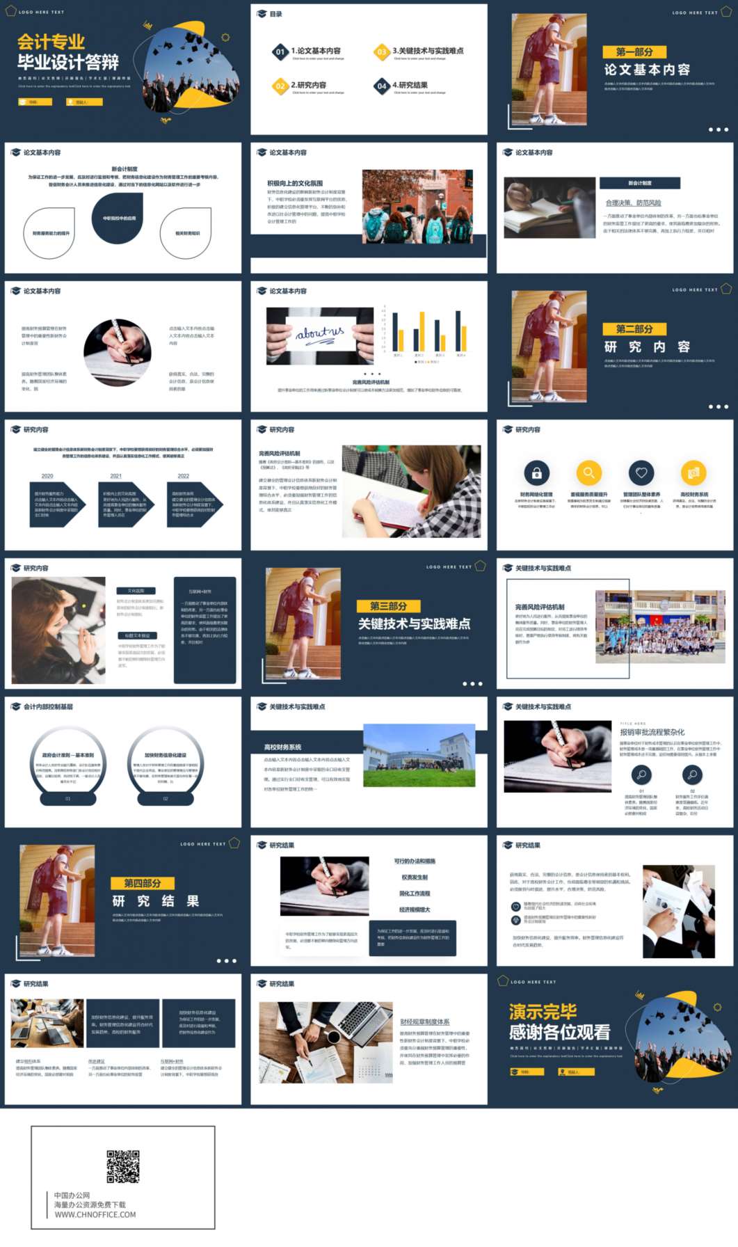毕业答辩ppt模板会计专业 预览图