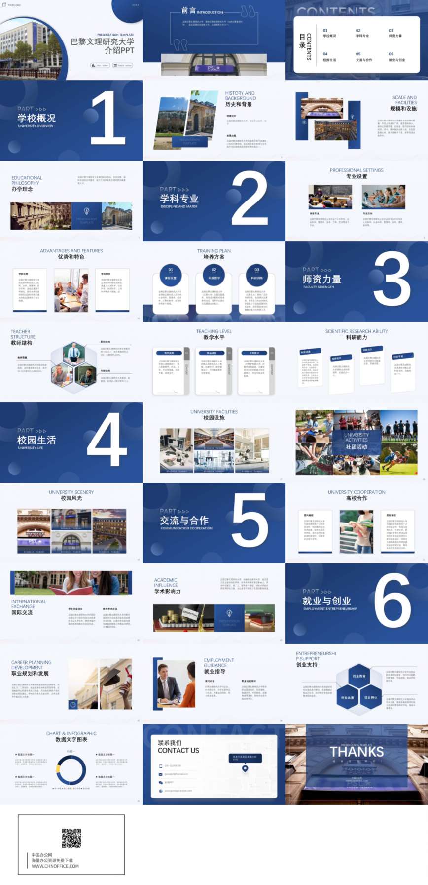 法国巴黎文理研究大学介绍ppt模板 预览图