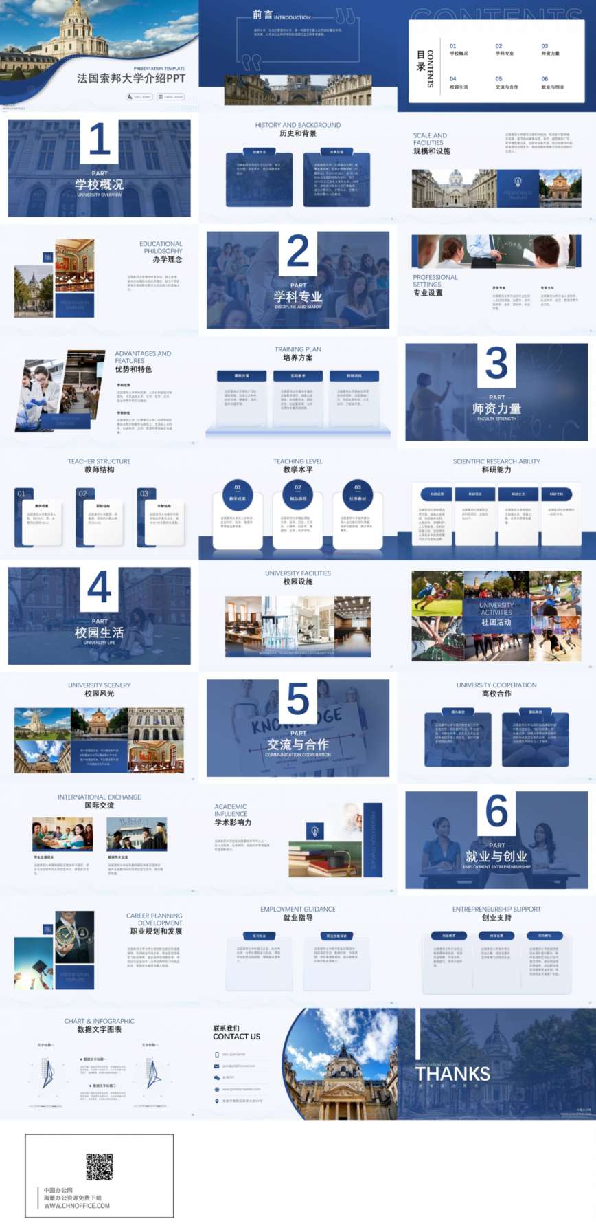 法国索邦大学介绍ppt模板 预览图