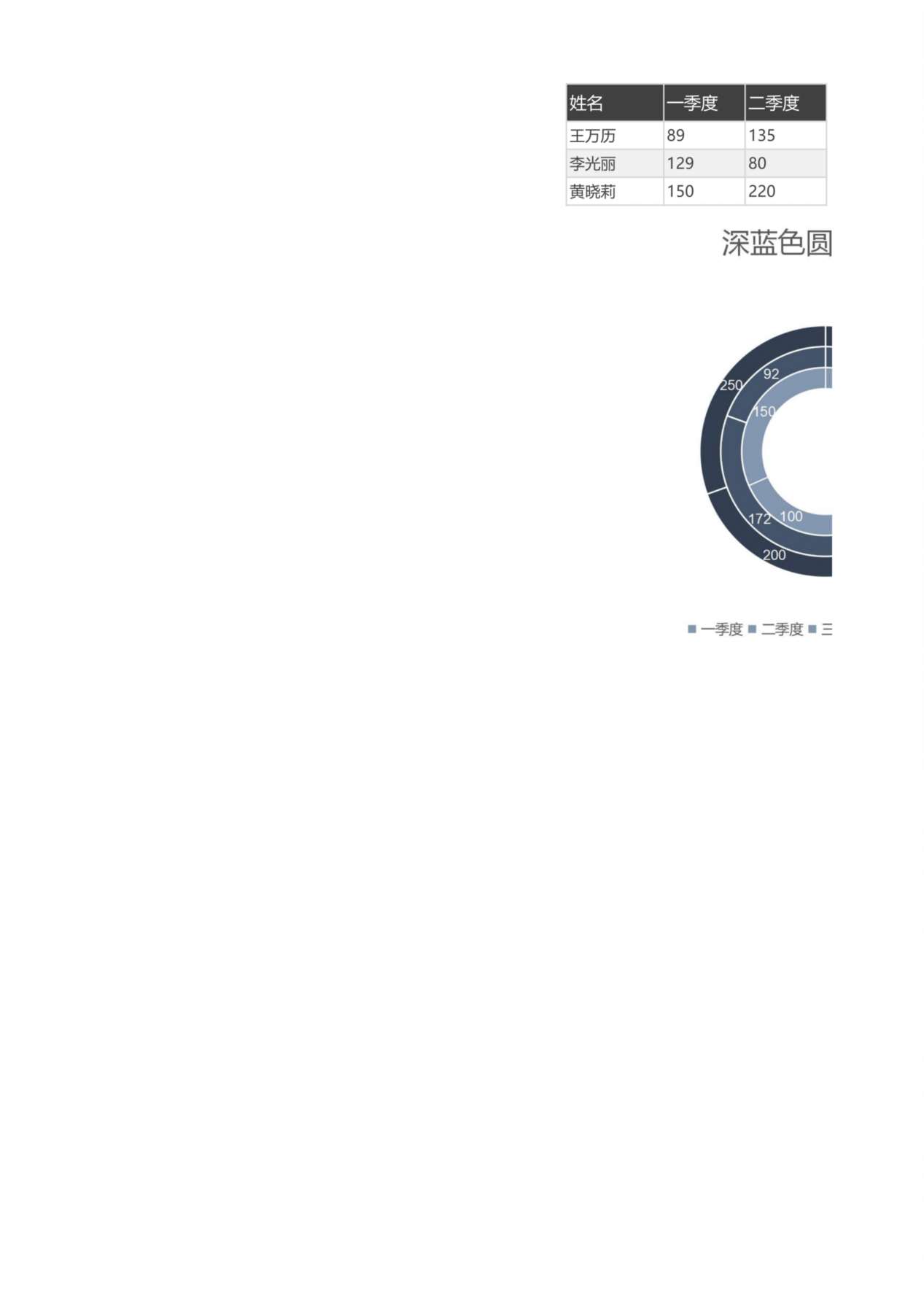 深蓝色圆环图 预览图