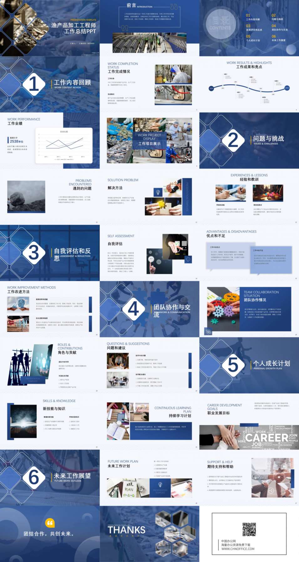 渔产品加工工程师工作总结ppt模板 预览图