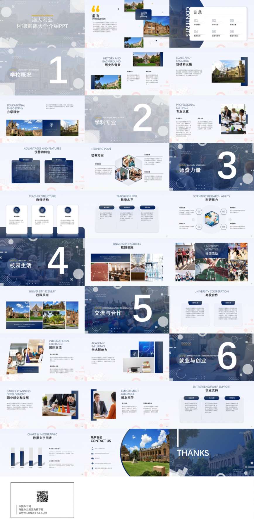 澳大利亚阿德雷德大学介绍ppt模板 预览图