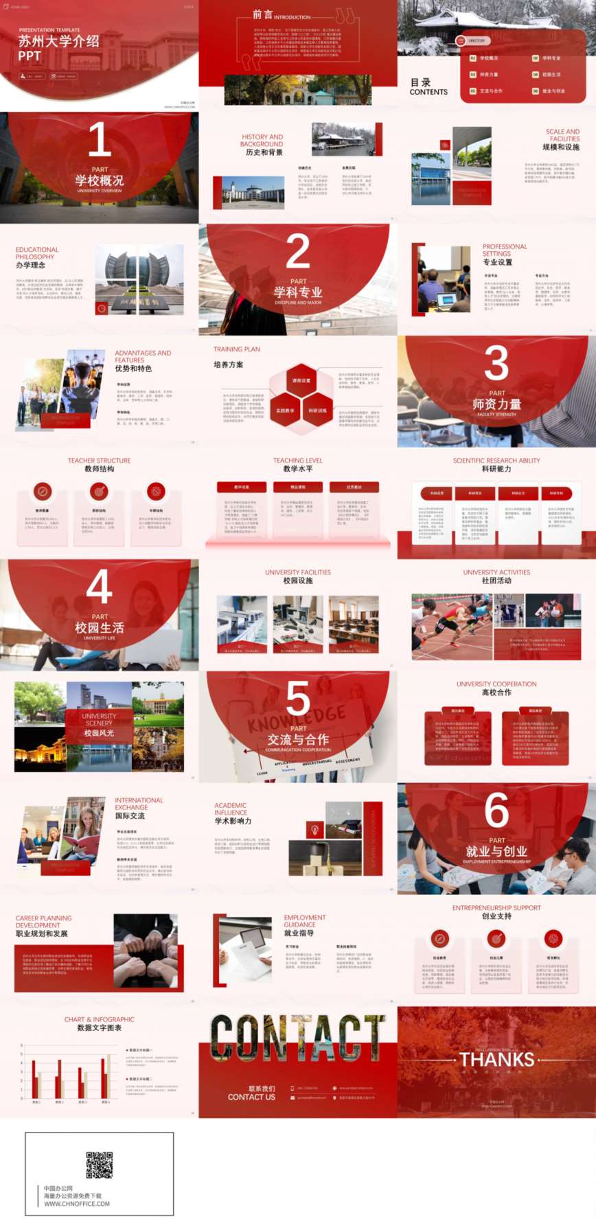 苏州大学介绍ppt模板 预览图