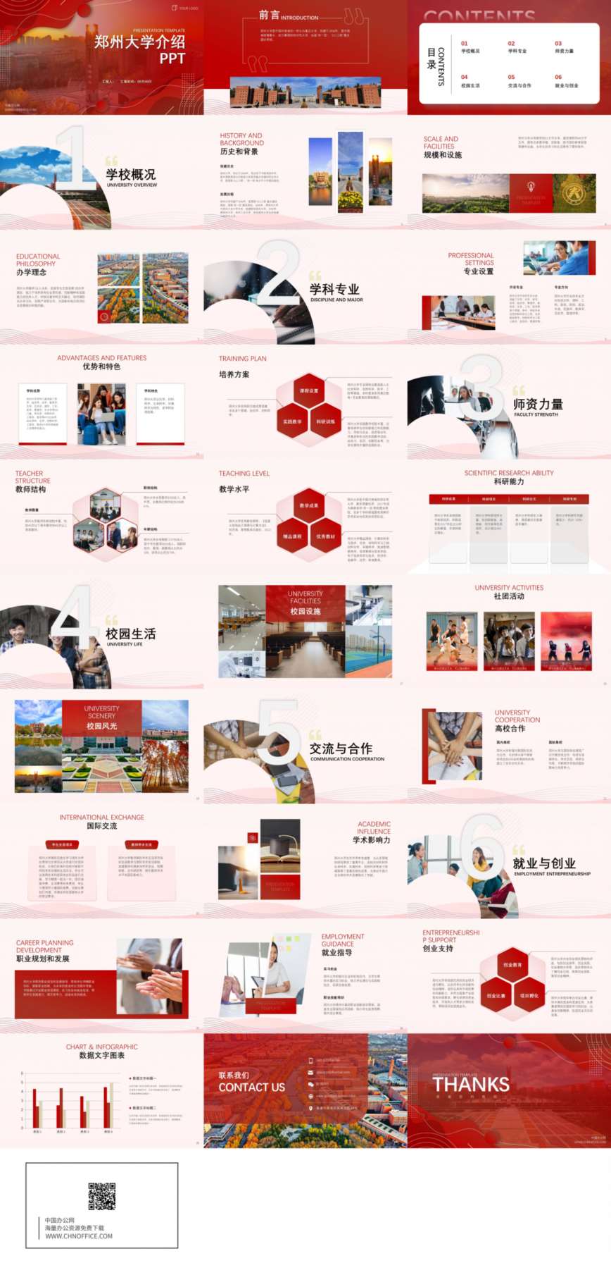 郑州大学介绍ppt模板 预览图