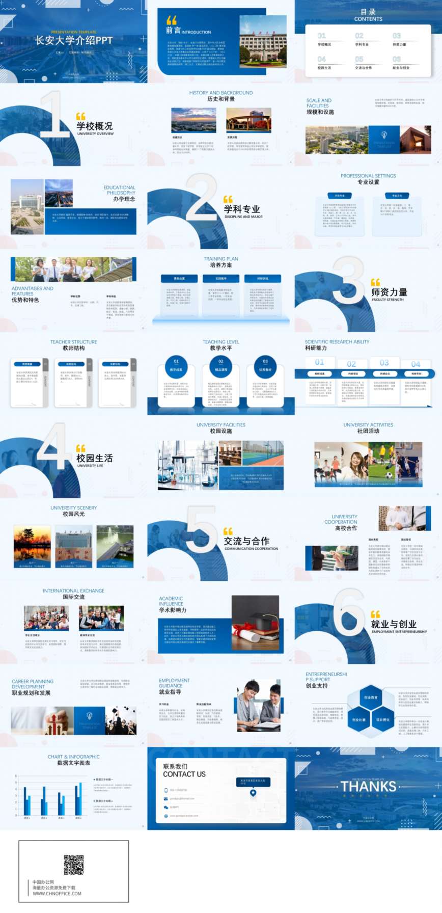 长安大学介绍ppt模板 预览图